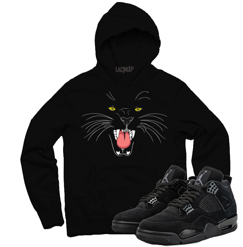 Jordan 4 Black cat black hoodie
