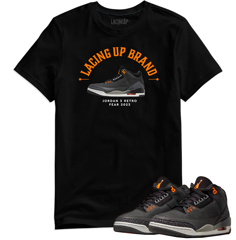 Jordan 3 Fear fear black tee-Lacing Up