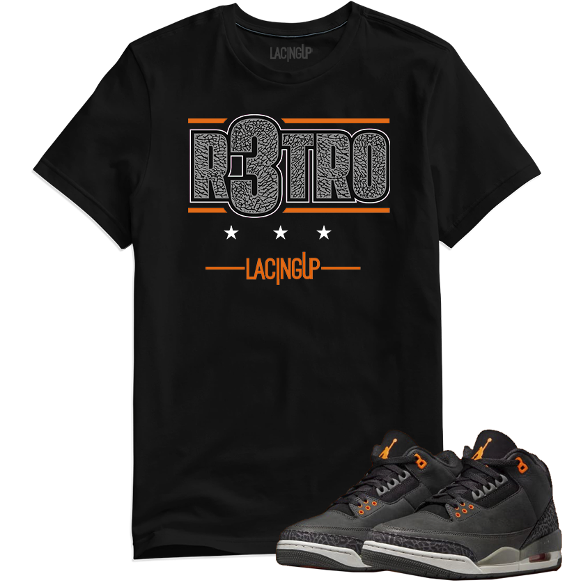 Jordan 3 Fear R3tro black tee-Lacing Up