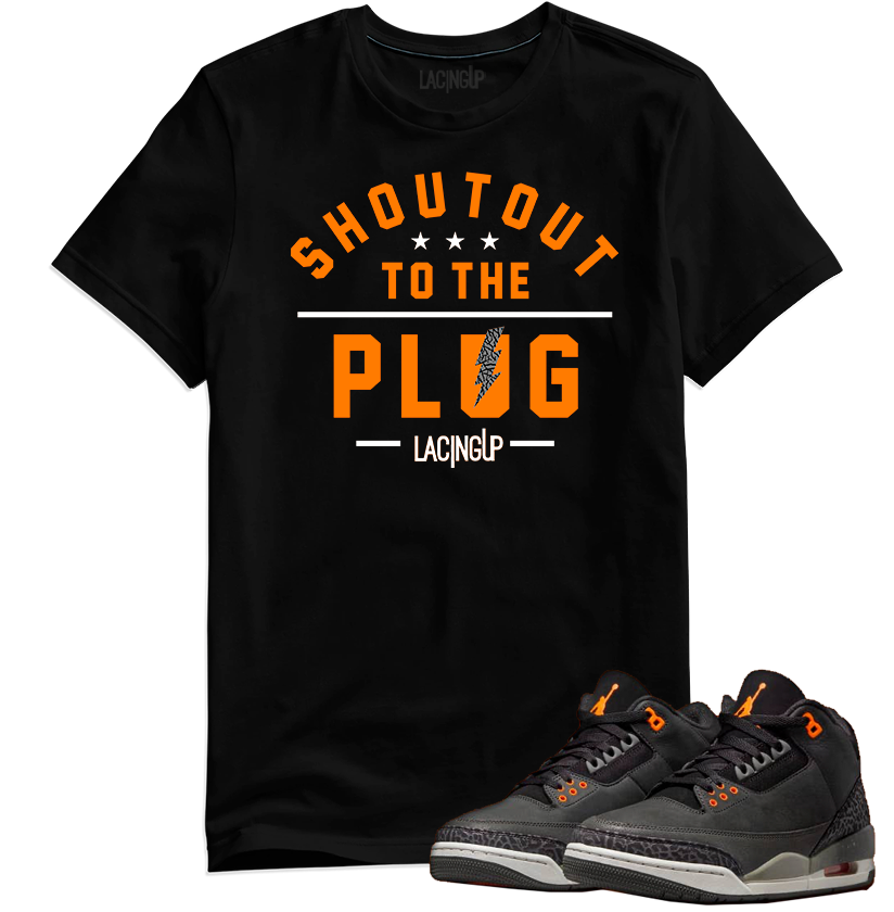 Jordan 3 Fear plug black tee-Lacing Up
