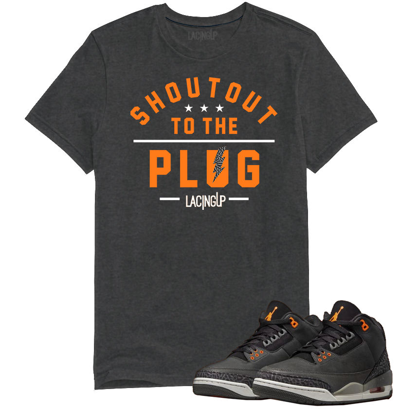 Jordan 3 Fear plug dark heather tee-Lacing Up