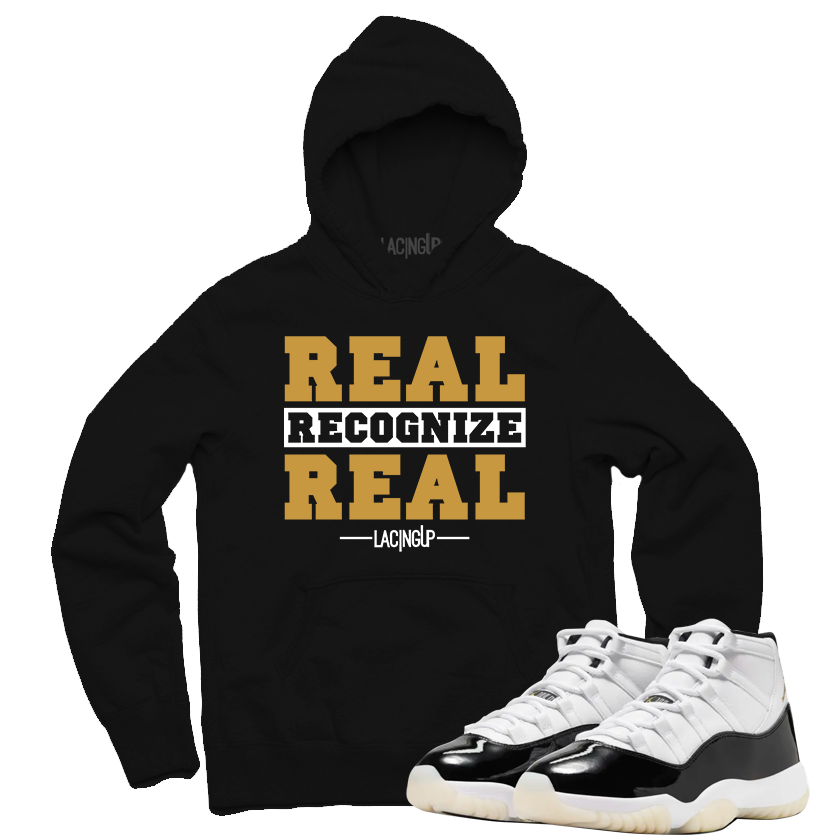 Jordan 11 Gratitude real black hoodie-Lacing Up