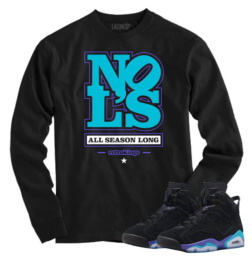 No-LS Black Long Sleeve Tee for Aqua 6s | SneakerOutfits