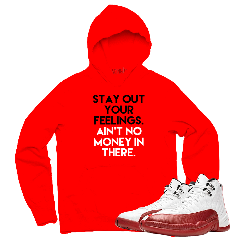 Jordan 12 Cherry feelings red hoodie-Lacing Up