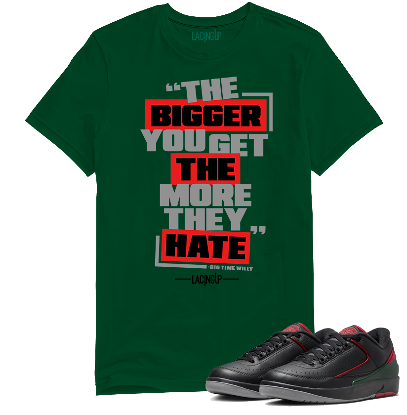 Jordan 2 low Christmas Hate green tee-Lacing Up