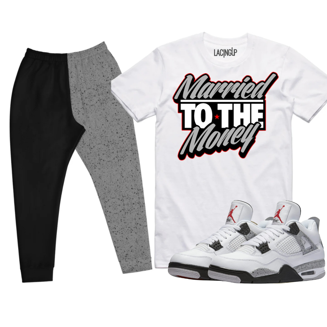 jordan 4 white cement outfit