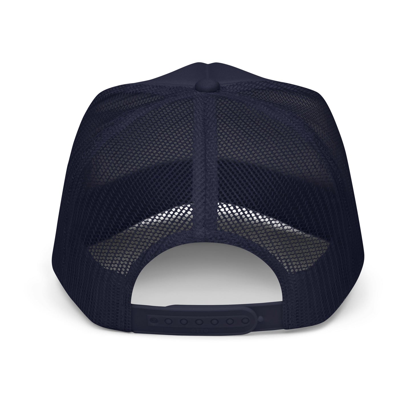 Lacing Up Navy Foam trucker hat