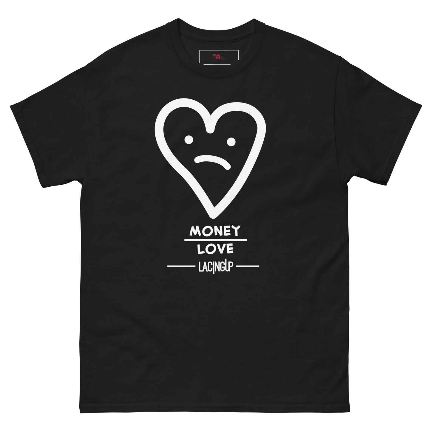 Jordan 4 white thunder Money First then love black tee