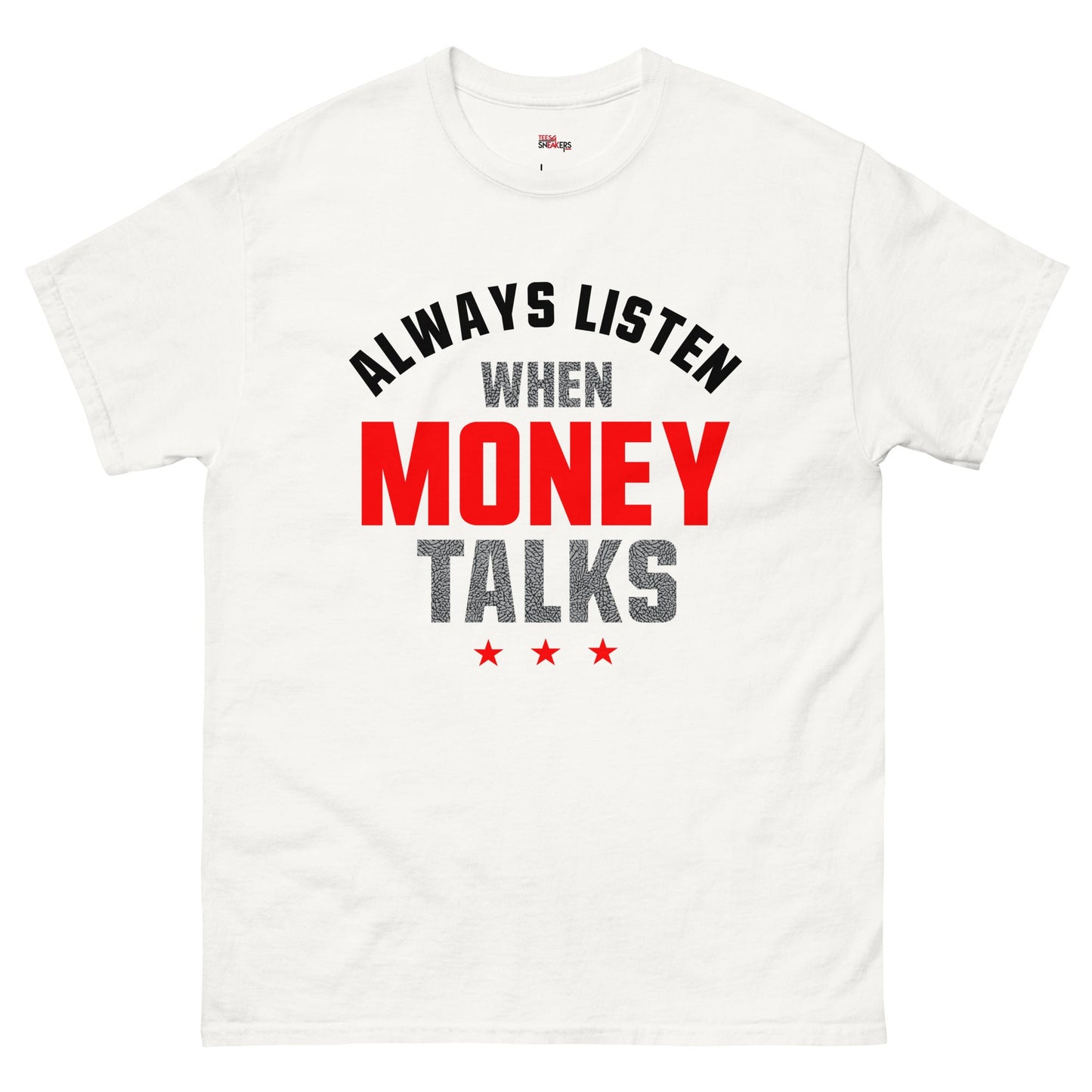 Jordan 3 Cement Grey money talks White tee