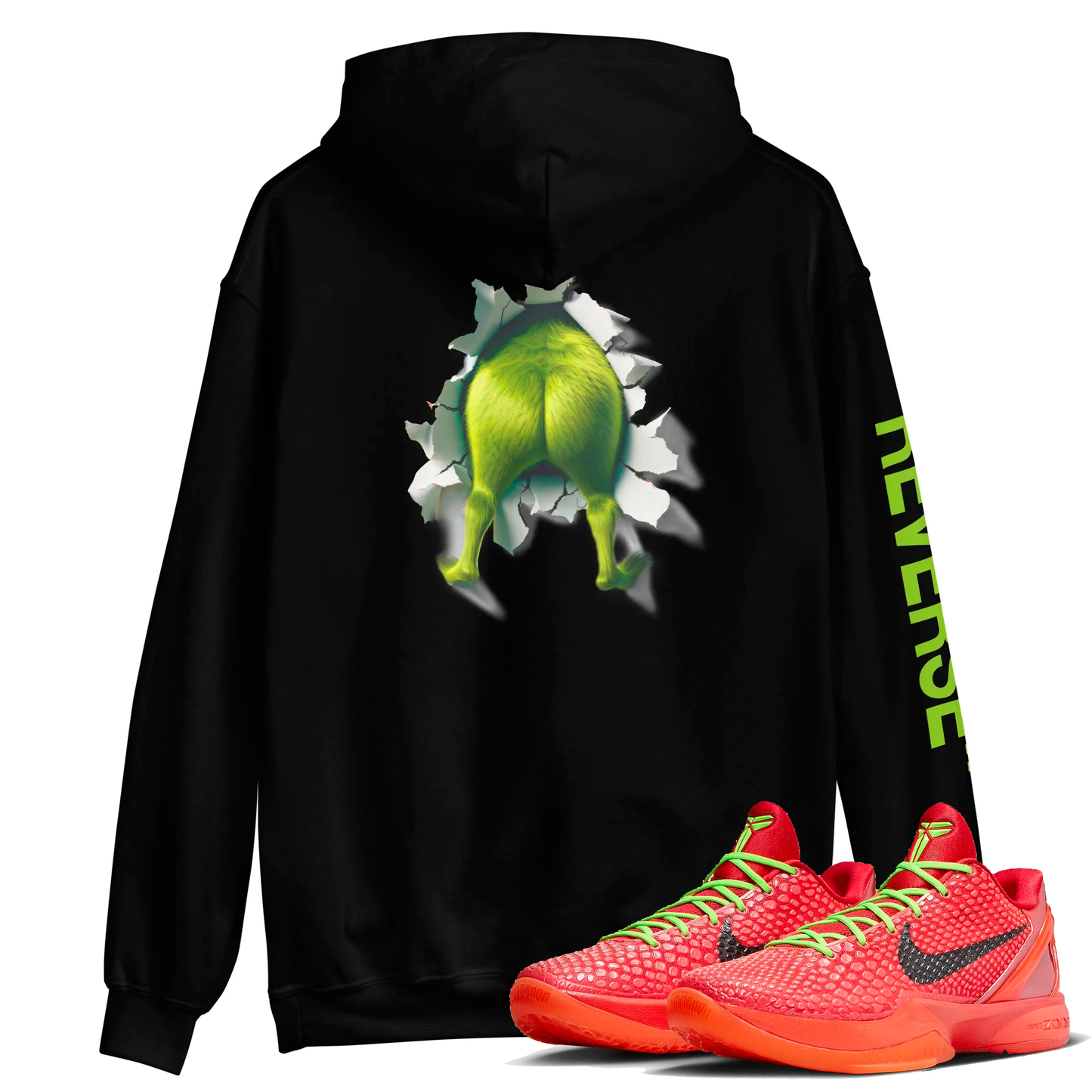 Reverse Grinch Kobe 6 Unisex Hoodie