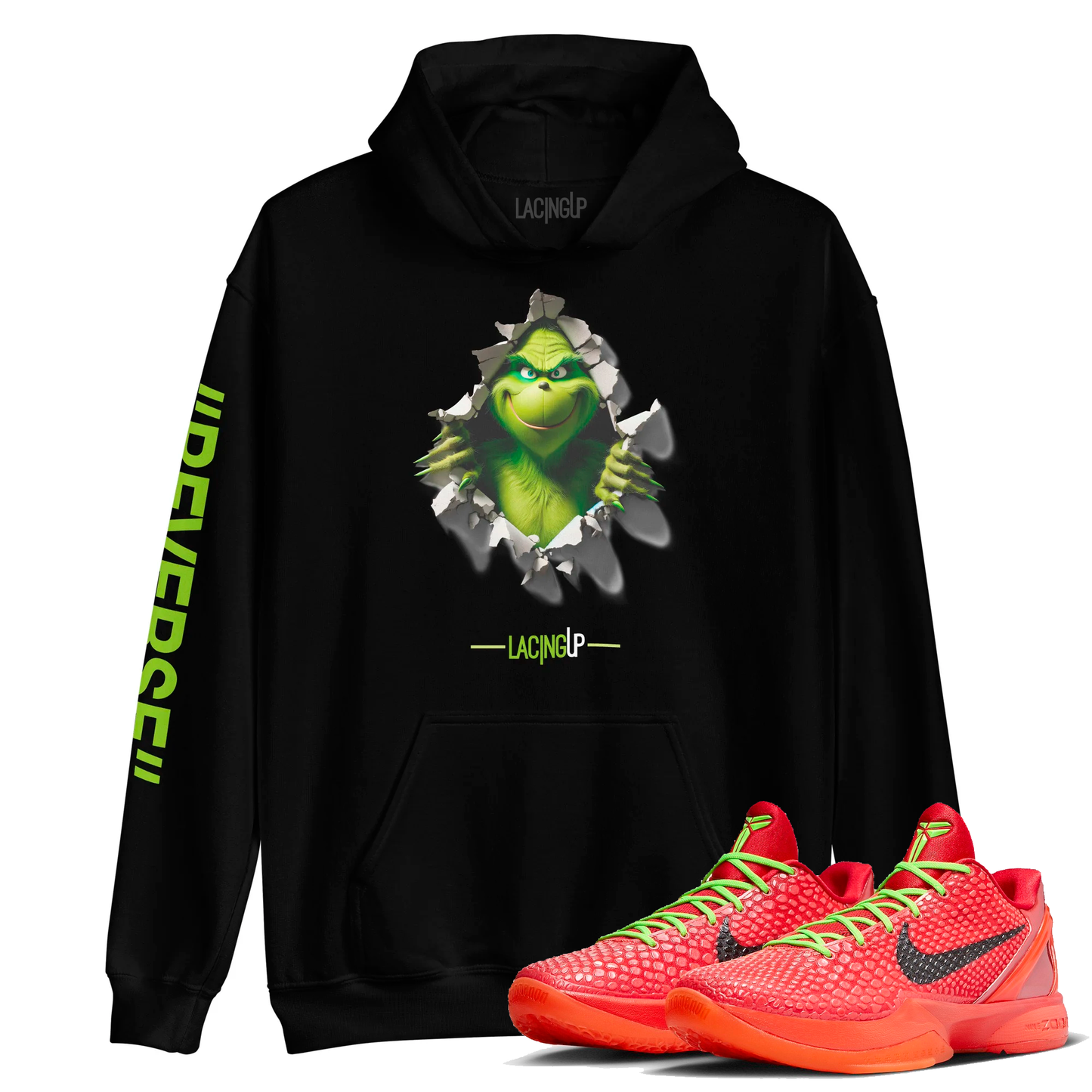 Reverse Grinch Kobe 6 Unisex Hoodie