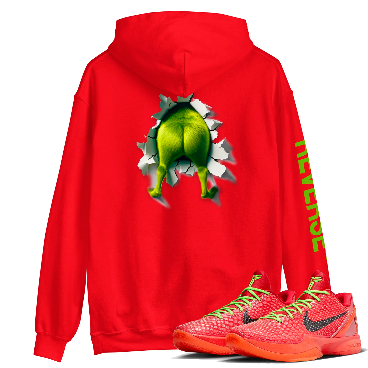 Reverse Grinch Kobe 6 Unisex Hoodie