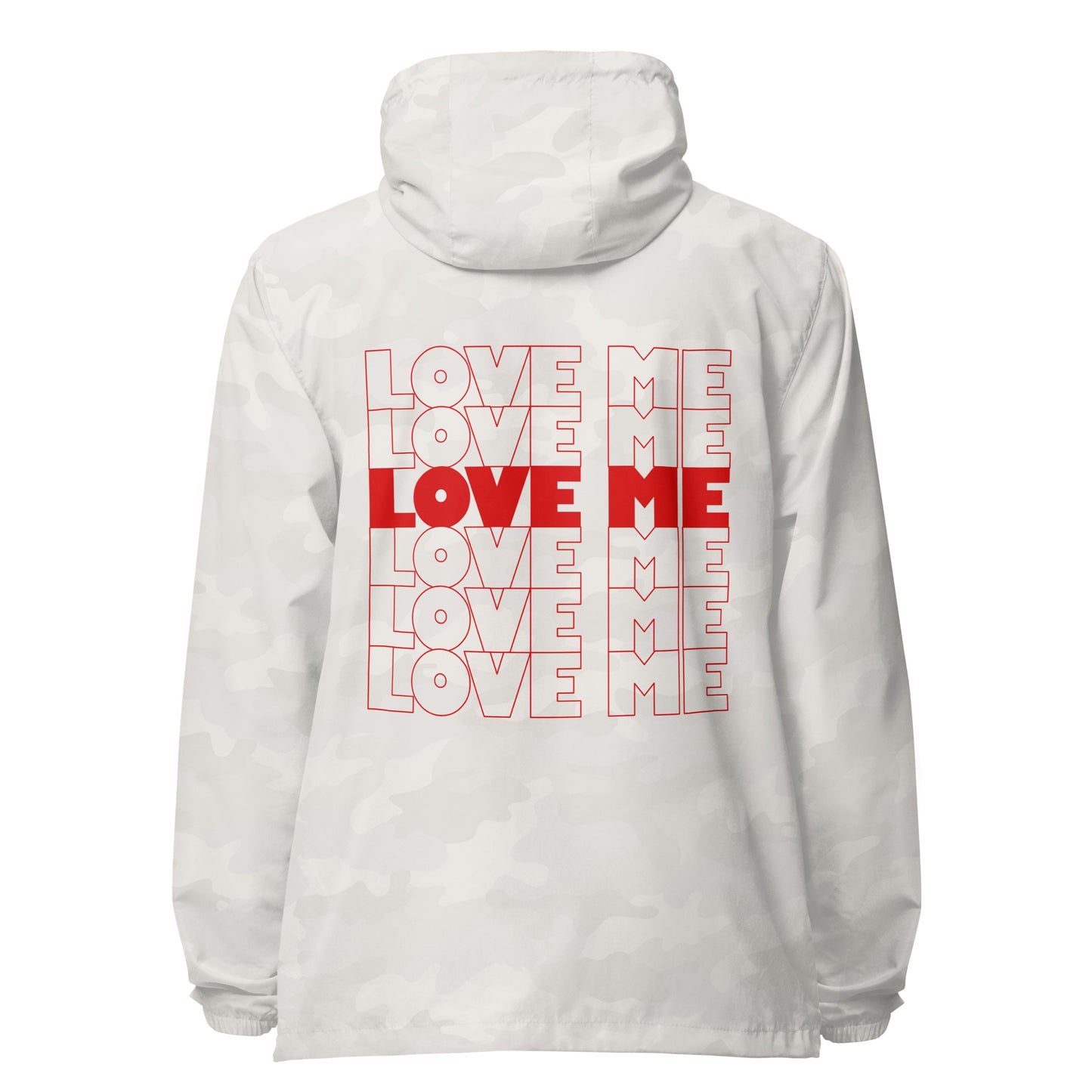 Love me unisex lightweight zip up windbreaker