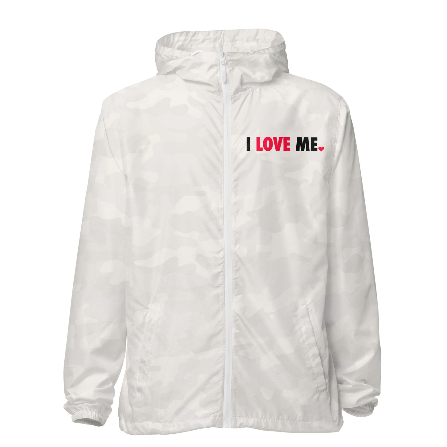 Love me unisex lightweight zip up windbreaker