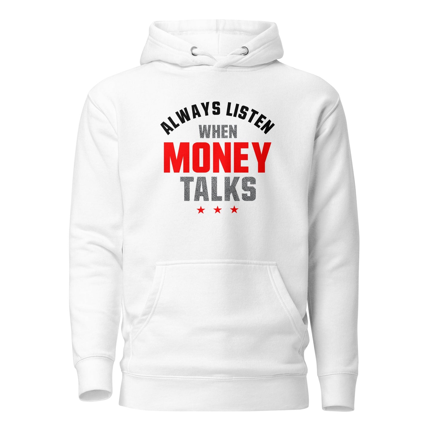 Jordan 3 Grey Cement money talks White Hoodie