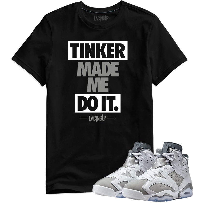 Jordan 6 Cool Grey Tinker black tee-Lacing Up