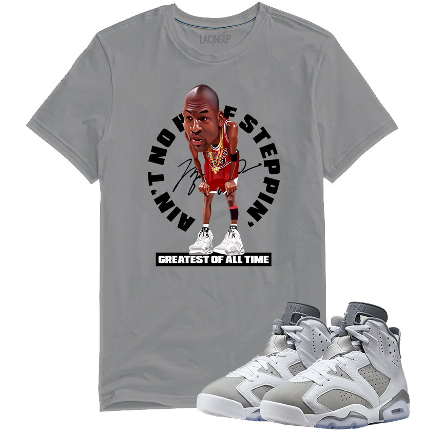 Jordan 6 Cool Grey Half steppin grey tee-Lacing Up