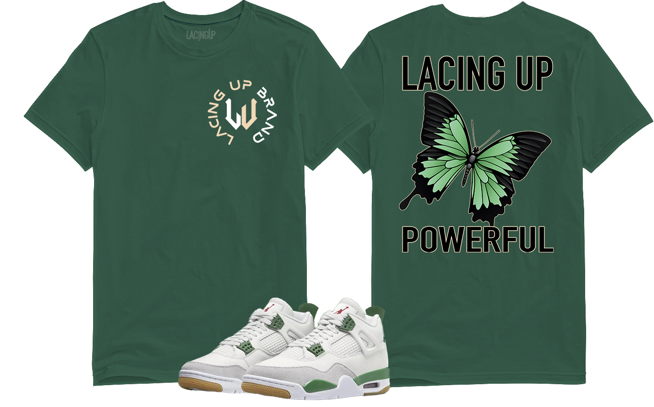 Jordan 4 SB x Pine Green powerful green tee-Lacing Up