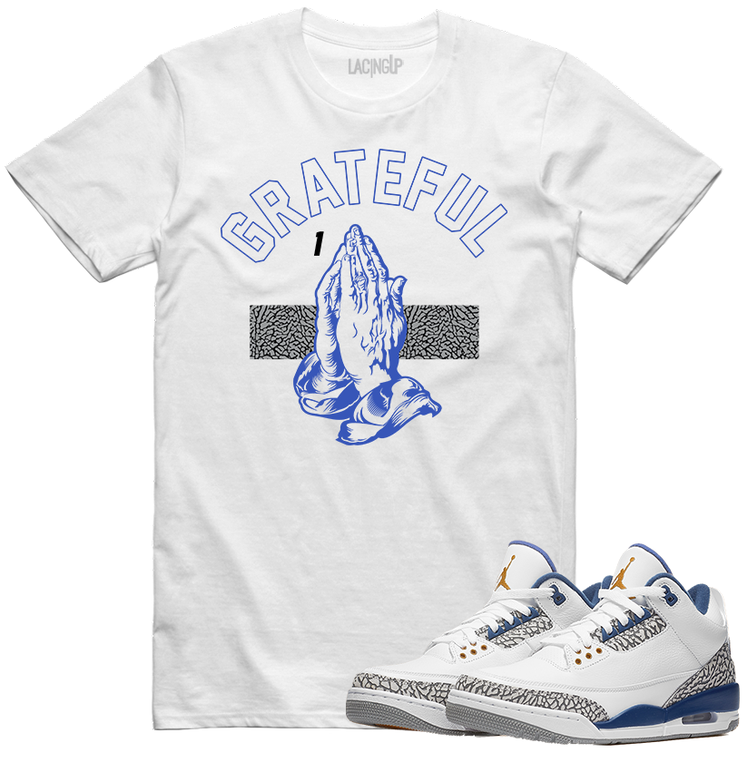 Jordan 3 wizard grateful white tee-Lacing Up