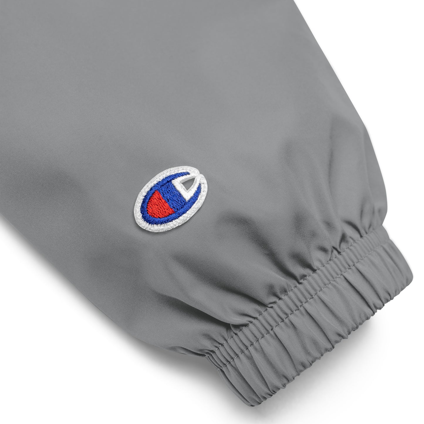Godfidence Grey Embroidered Champion Packable Jacket