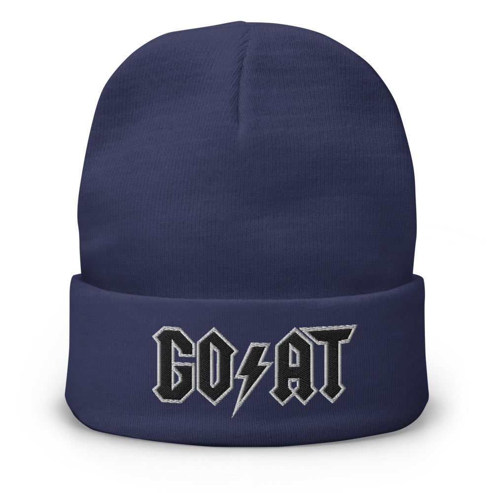 Goat Embroidered Beanie - SneakerOutfits