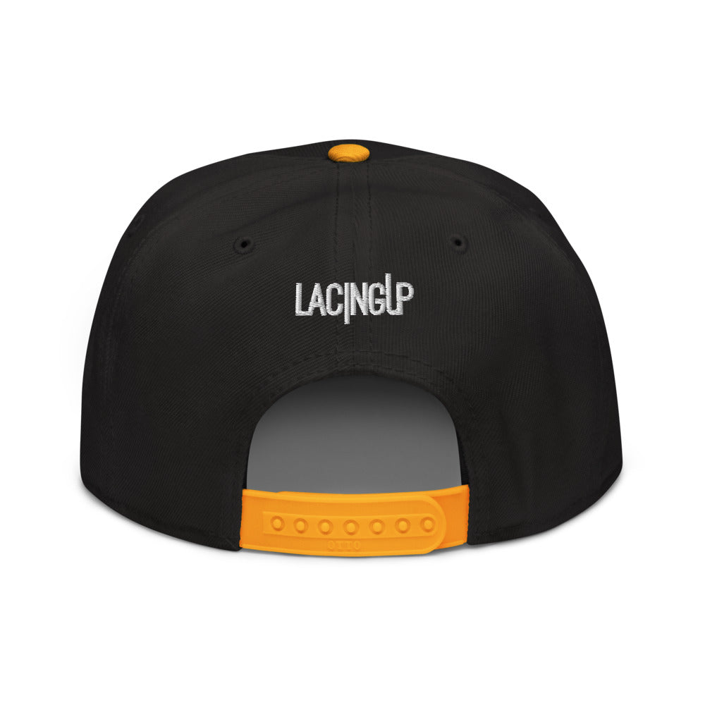 GOAT Black/Yellow Snapback Hat - SneakerOutfits