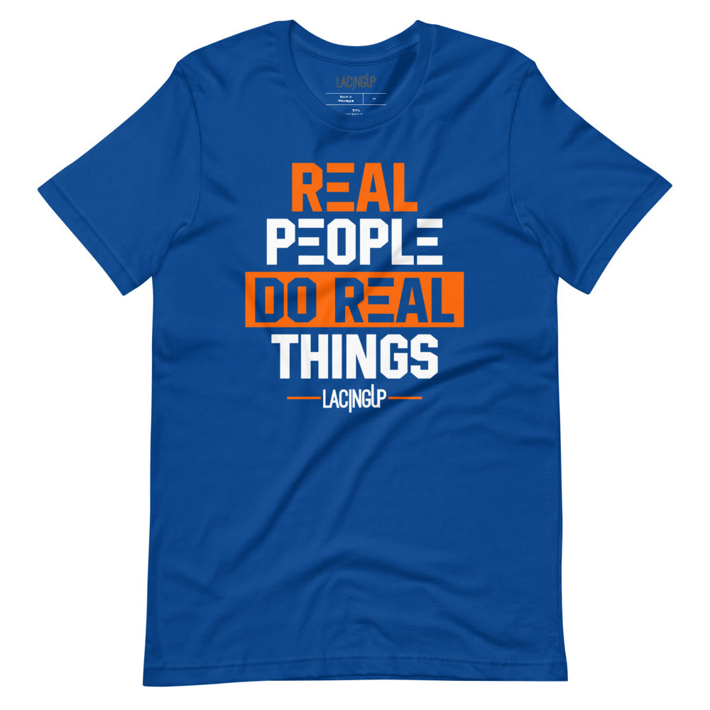 Real people royal blue tee - SneakerOutfits