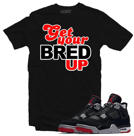 Jordan 4 Reimagined bred up black tee-Lacing Up