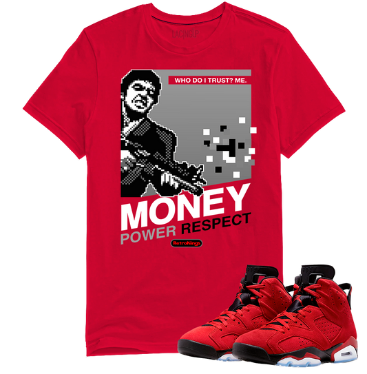 Jordan 6 toro bravo mpr red tee-Lacing Up