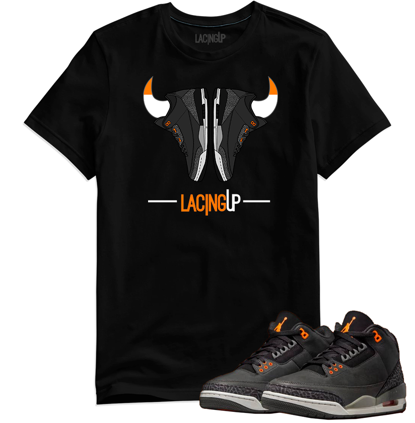Jordan 3 Fear horns black tee-Lacing Up