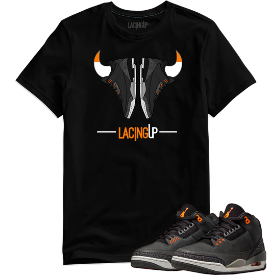 Jordan 3 Fear horns black tee-Lacing Up