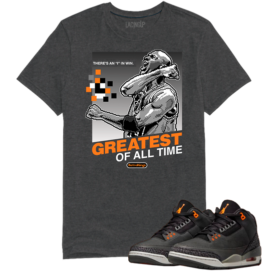 Jordan 3 Fear Goat dark heather tee-Lacing Up