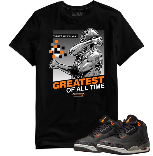 Jordan 3 Fear Goat black tee-Lacing Up