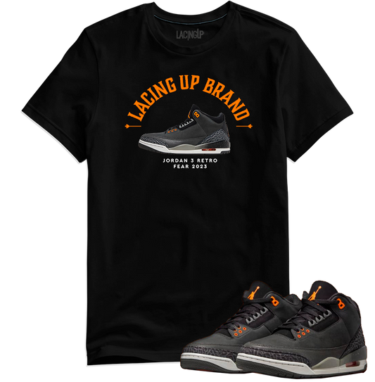 Jordan 3 Fear fear black tee-Lacing Up