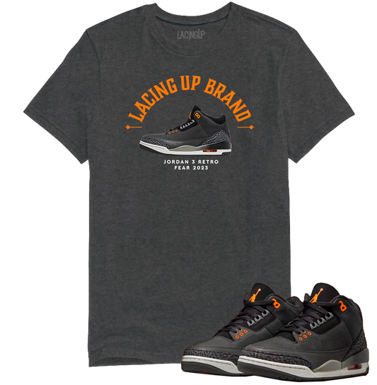 Jordan 3 Fear fear dark heather tee-Lacing Up