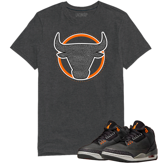 Jordan 3 Fear bull dark heather tee-Lacing Up
