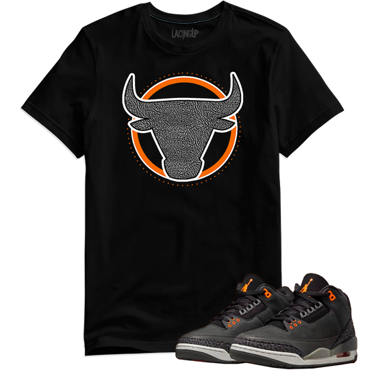 Jordan 3 Fear bull black tee-Lacing Up