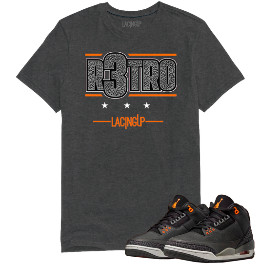 Jordan 3 Fear R3tro dark heather tee-Lacing Up