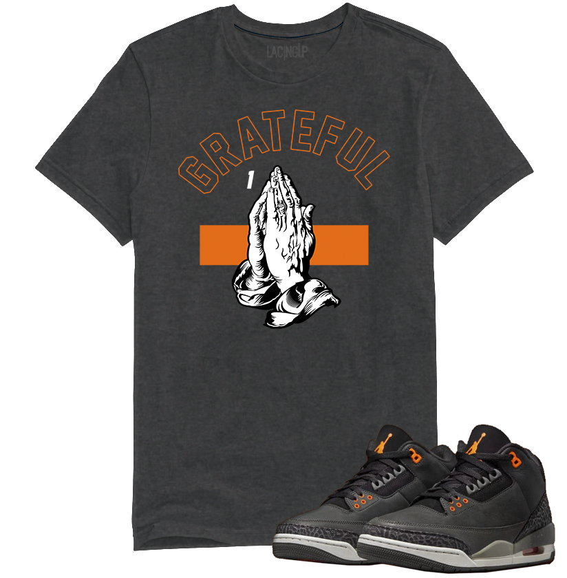 Jordan 3 Fear Grateful dark heather tee-Lacing Up