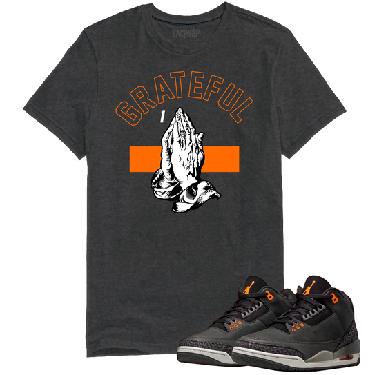 Jordan 3 Fear Grateful dark heather tee-Lacing Up