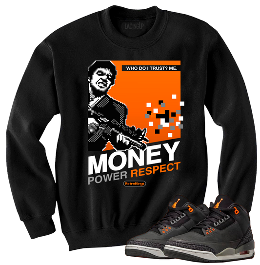 Jordan 3 Fear mpr black crewneck sweater-Lacing Up