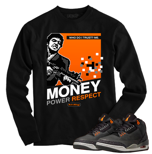 Jordan 3 Fear Mpr black long sleeve tee-Lacing Up