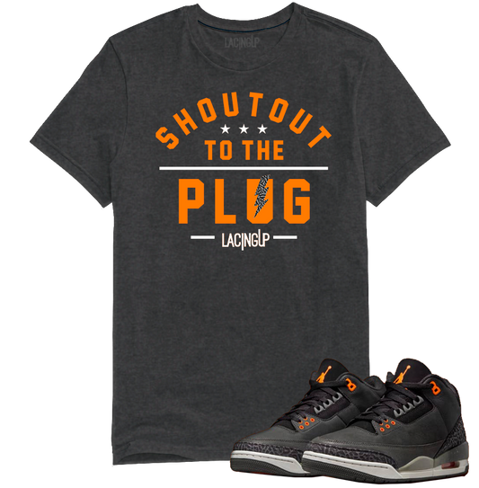 Jordan 3 Fear plug dark heather tee-Lacing Up