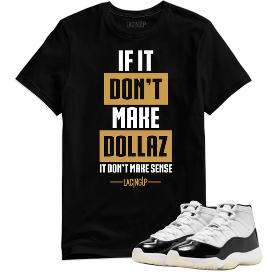 Jordan 11 Gratitude dollaz black tee-Lacing Up