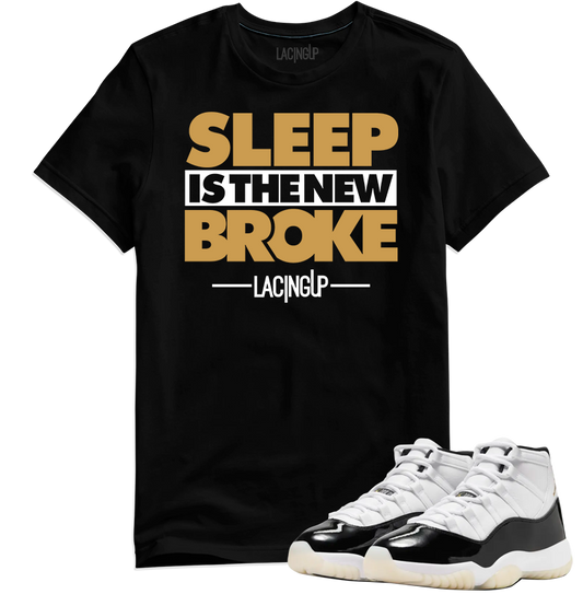 Jordan 11 Gratitude broke black tee-Lacing Up