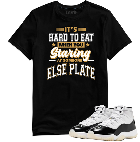 Jordan 11 Gratitude staring black tee-Lacing Up