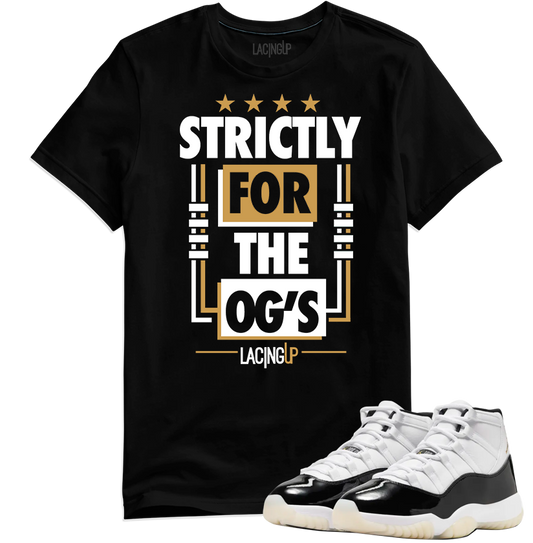 Jordan 11 Gratitude Ogs black tee-Lacing Up