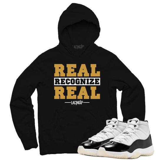 Jordan 11 Gratitude real black hoodie-Lacing Up