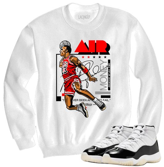 Jordan 11 Gratitude air white crewneck sweater-Lacing Up