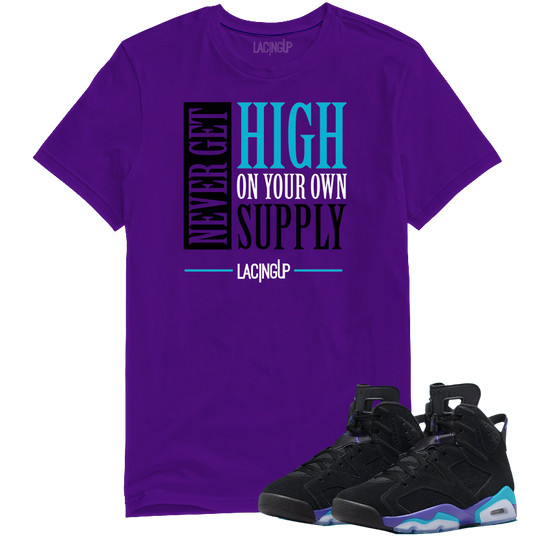 Jordan 6 Aqua supply purple tee-Lacing Up